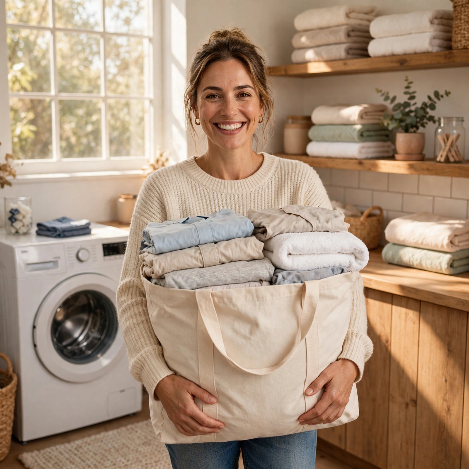 Home laundry pro at work